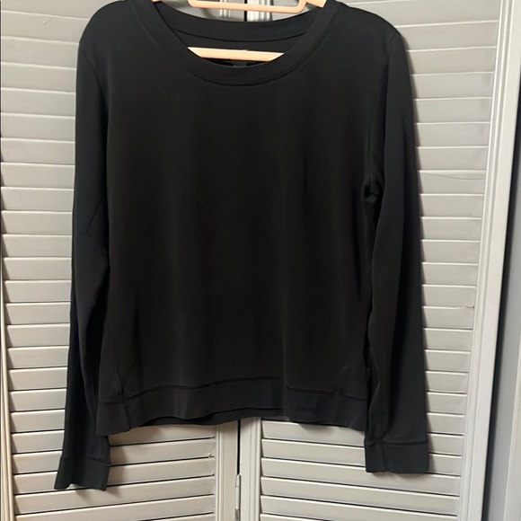 Patagonia Organic Cotton Blend Black Long Sleeve Top, Cropped Length, Size L - Picture 3 of 12